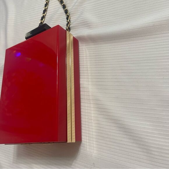 Candy Apple Red Paris Shoulder Bag Purse Handbag - Picture 7 of 12